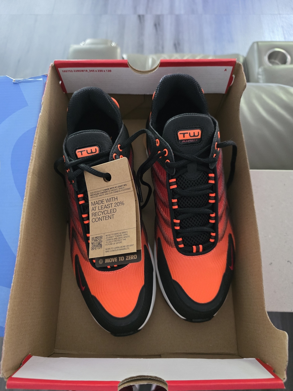 Nike Air Max TW Athletic Orange & Black Men's Sneakers